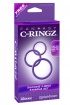 Набор из 3-х эрекционных колец Silicone 3-Ring Stamina Set фиолетовые