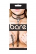 Ошейник с поводком Bare Bondage чёрный с прозрачными вставками
