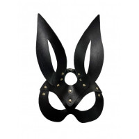 Черная кожаная маска зайки Miss Bunny