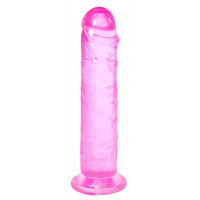 Розовый фаллоимитатор Distortion - 18 см.